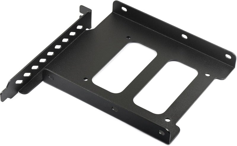 jujinglobal 2.5" to 3.5" Hard Drive Tray Holder for PCI SSD HDD Metal Mounting Steel Bracket Adapter Black - Image 2